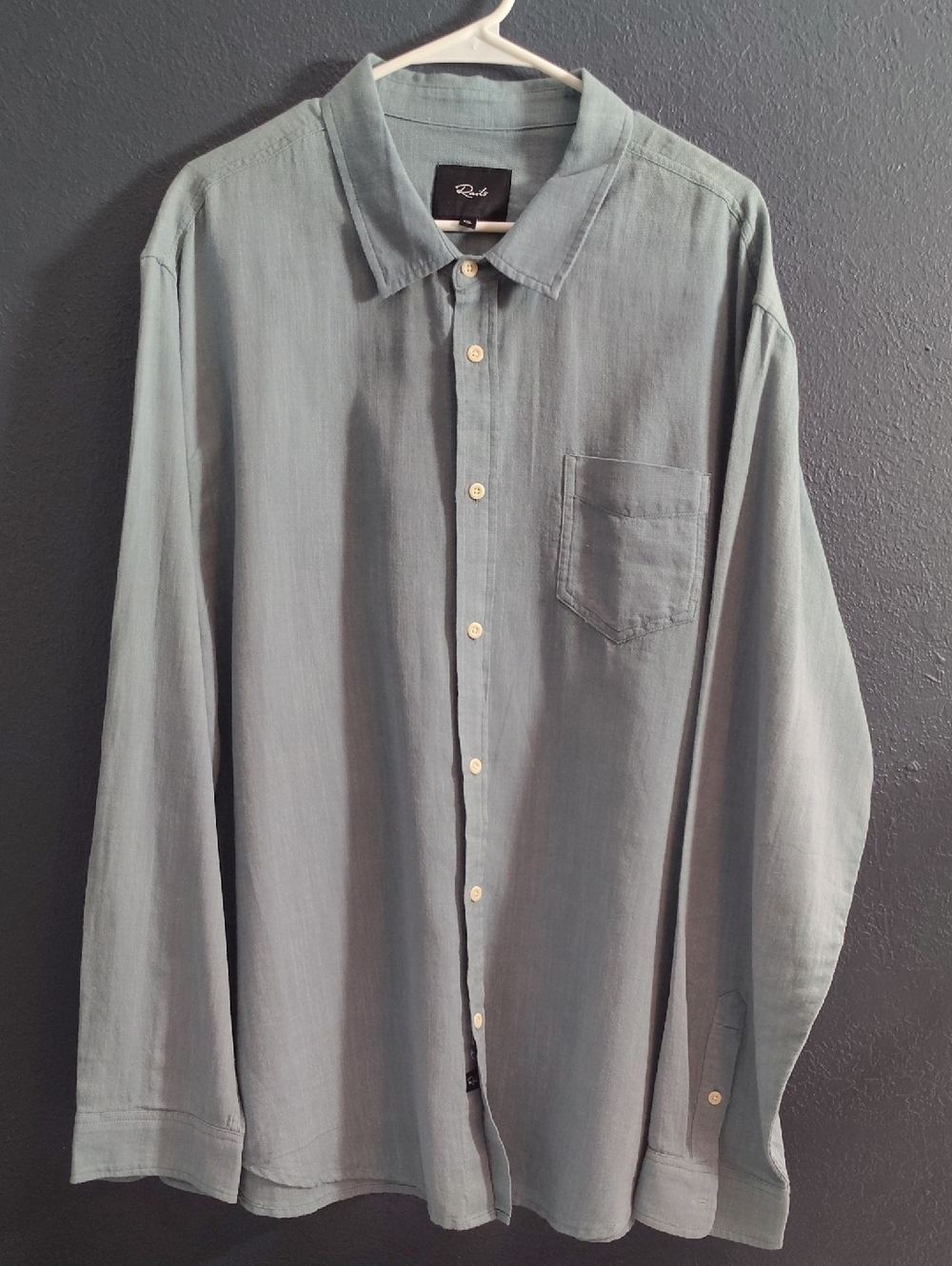Rails Men's Button-Down Shirt 100 Cotton Wyatt Sea Green.